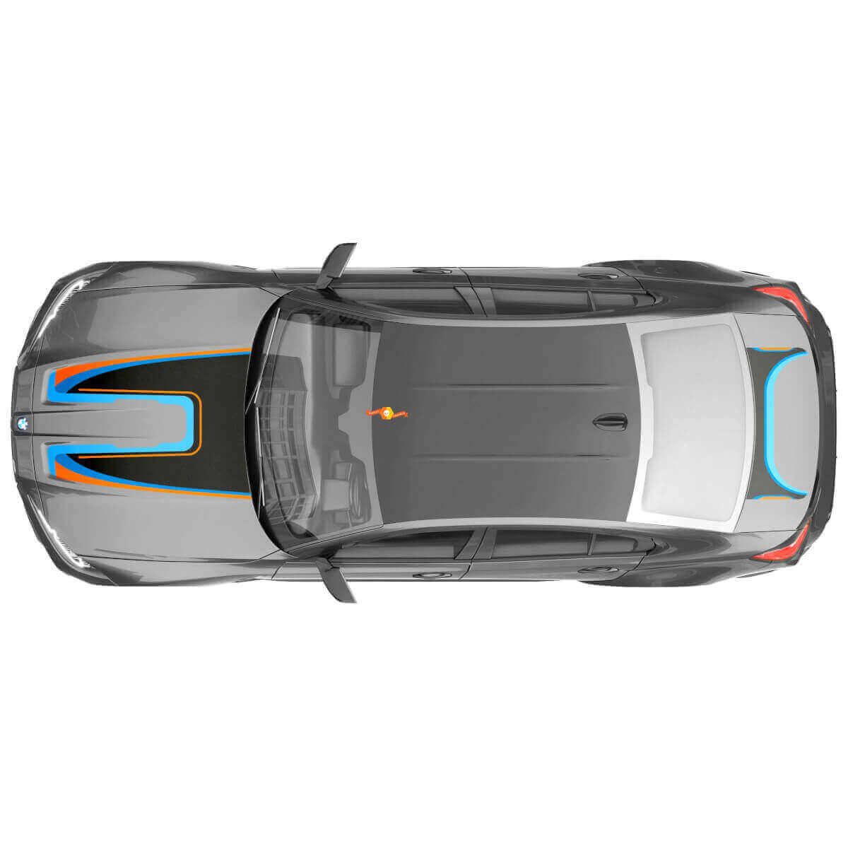 Calcomanía Vinilo Abstracta de Rendimiento M para Capó y Maletero BMW M3 G80