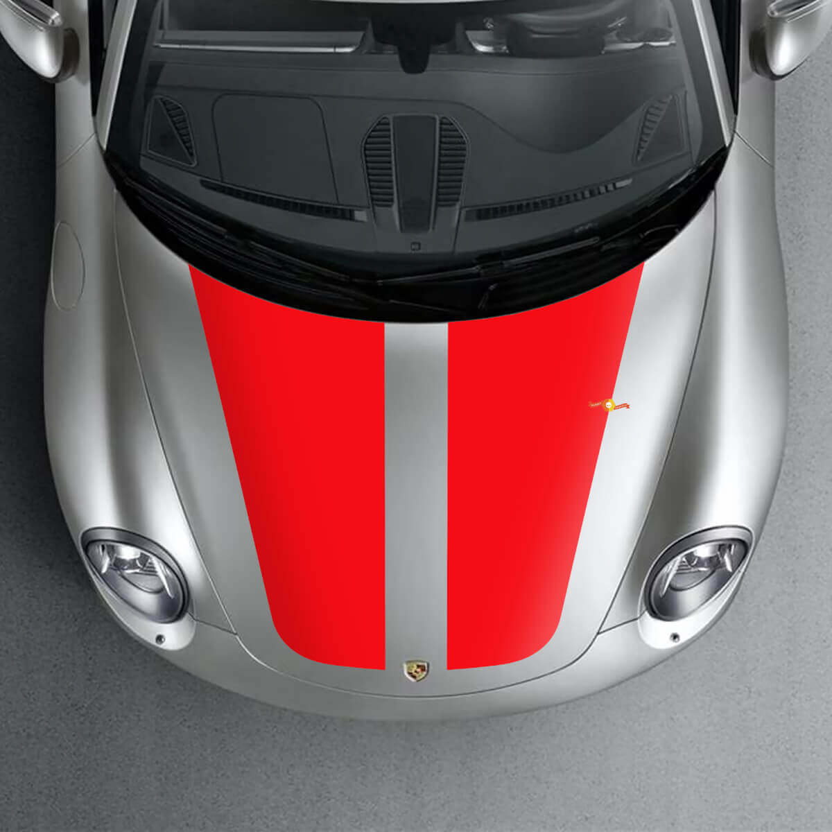 Kit de Vinilo de Capó con Franjas Dobles Anchas de Carreras para Porsche 911 996 997 Carrera