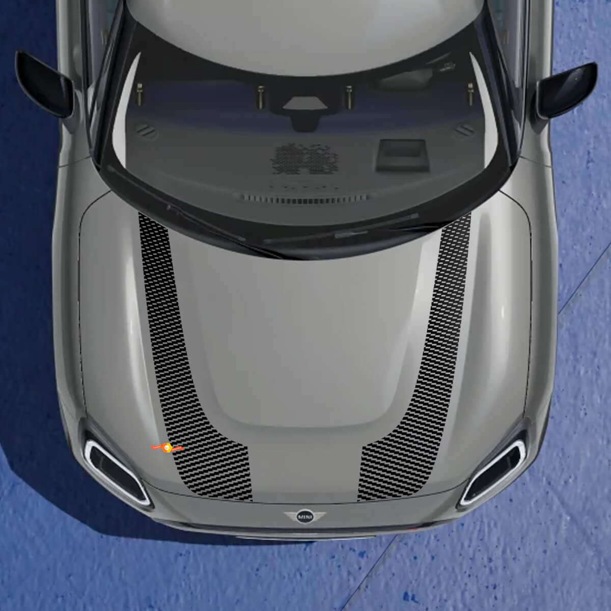 Calcomanía de franjas laterales gemelas para el capó para Mini Cooper Countryman