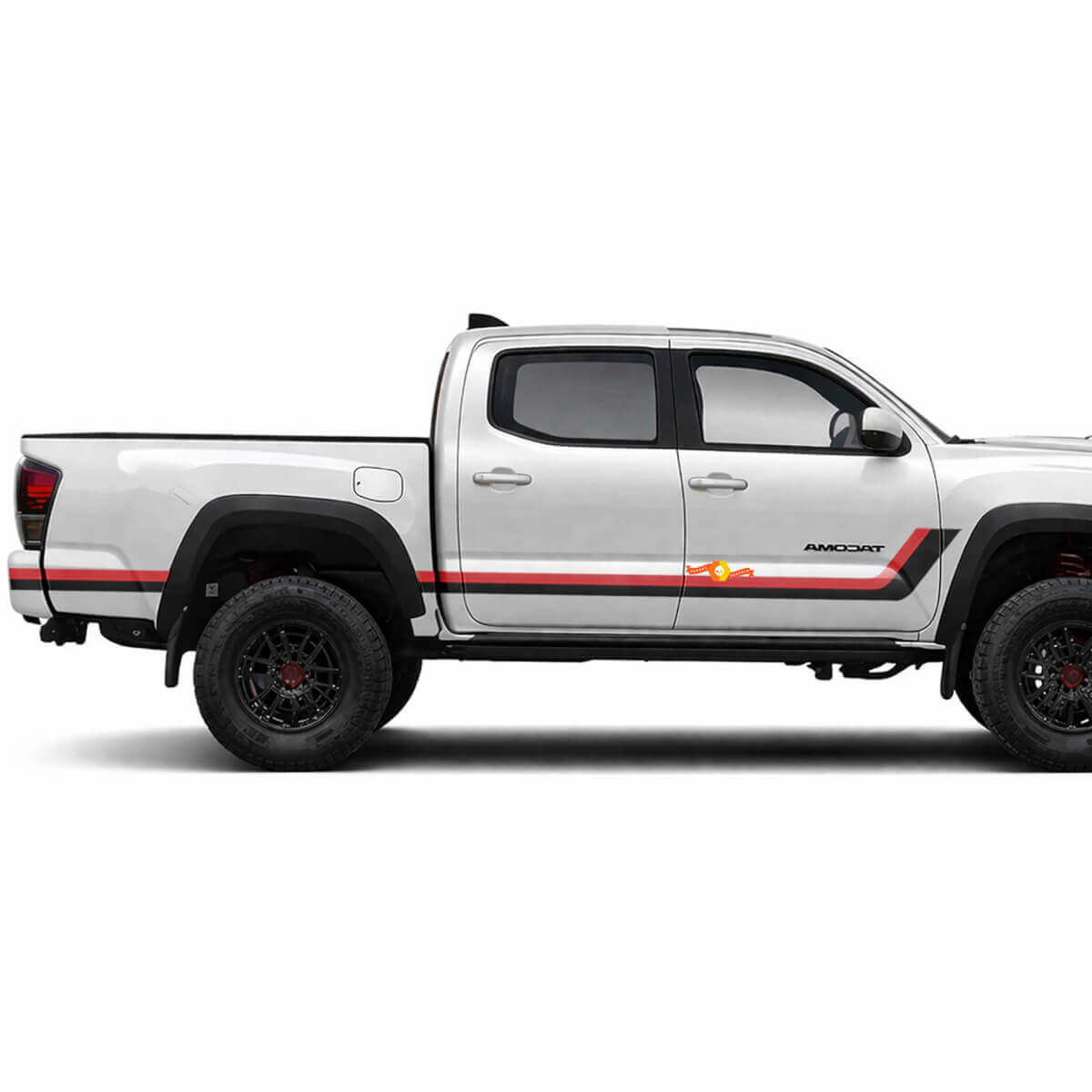 Pegatinas de vinilo laterales con rayas gemelas estilo Heritage para Tacoma 2015-2023