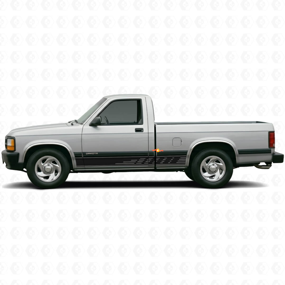 Calcomanía Vinilo de Raya Perforada para Puerta Lateral para Dodge Dakota 1987-1996
