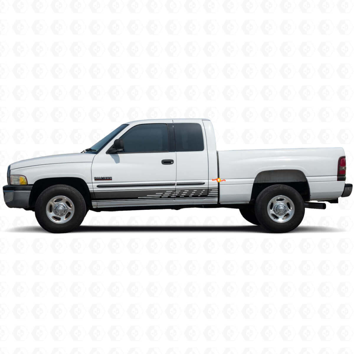Calcomanía Vinilo de Tiras Perforadas para Paneles Laterales para Dodge Ram 1500 1994-2001