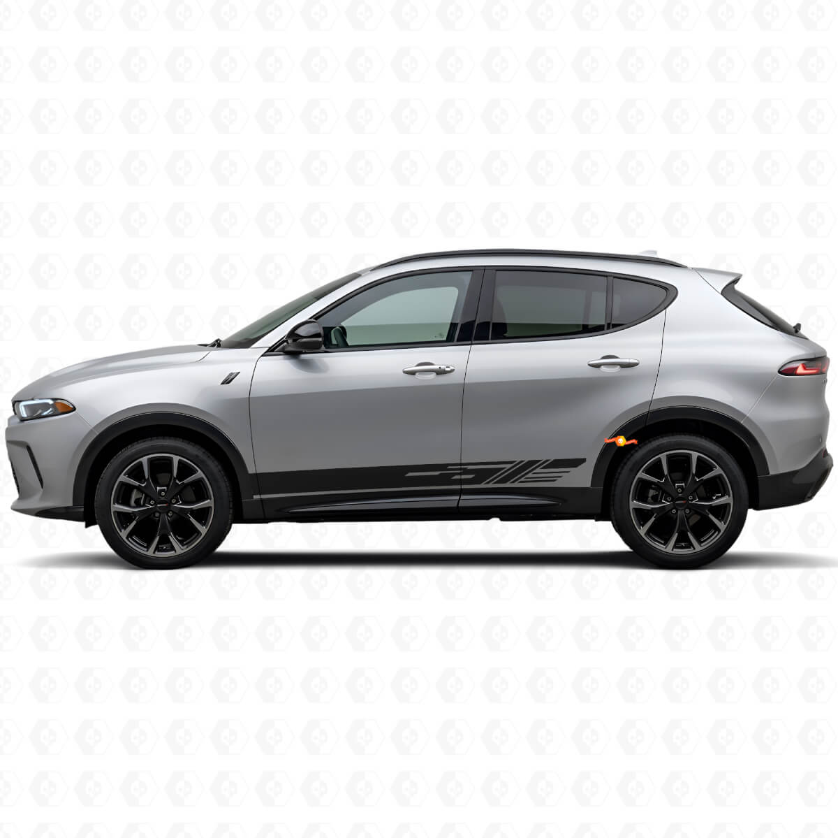 Pegatinas de vinilo decorativas de franjas para paneles laterales para Dodge Hornet 2023+