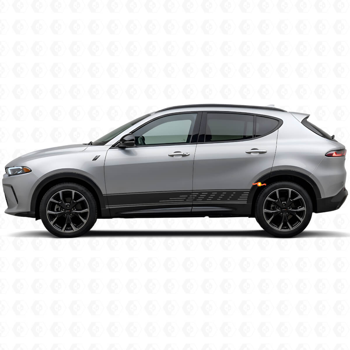 Calcomanía de Vinilo para Panel de Estribo con Franjas Perforadas para Dodge Hornet 2023+
