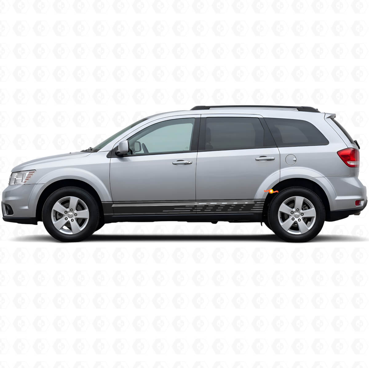Calcomanía adhesiva de vinilo para paneles laterales con rayas perforadas para Dodge Journey 2009-2020