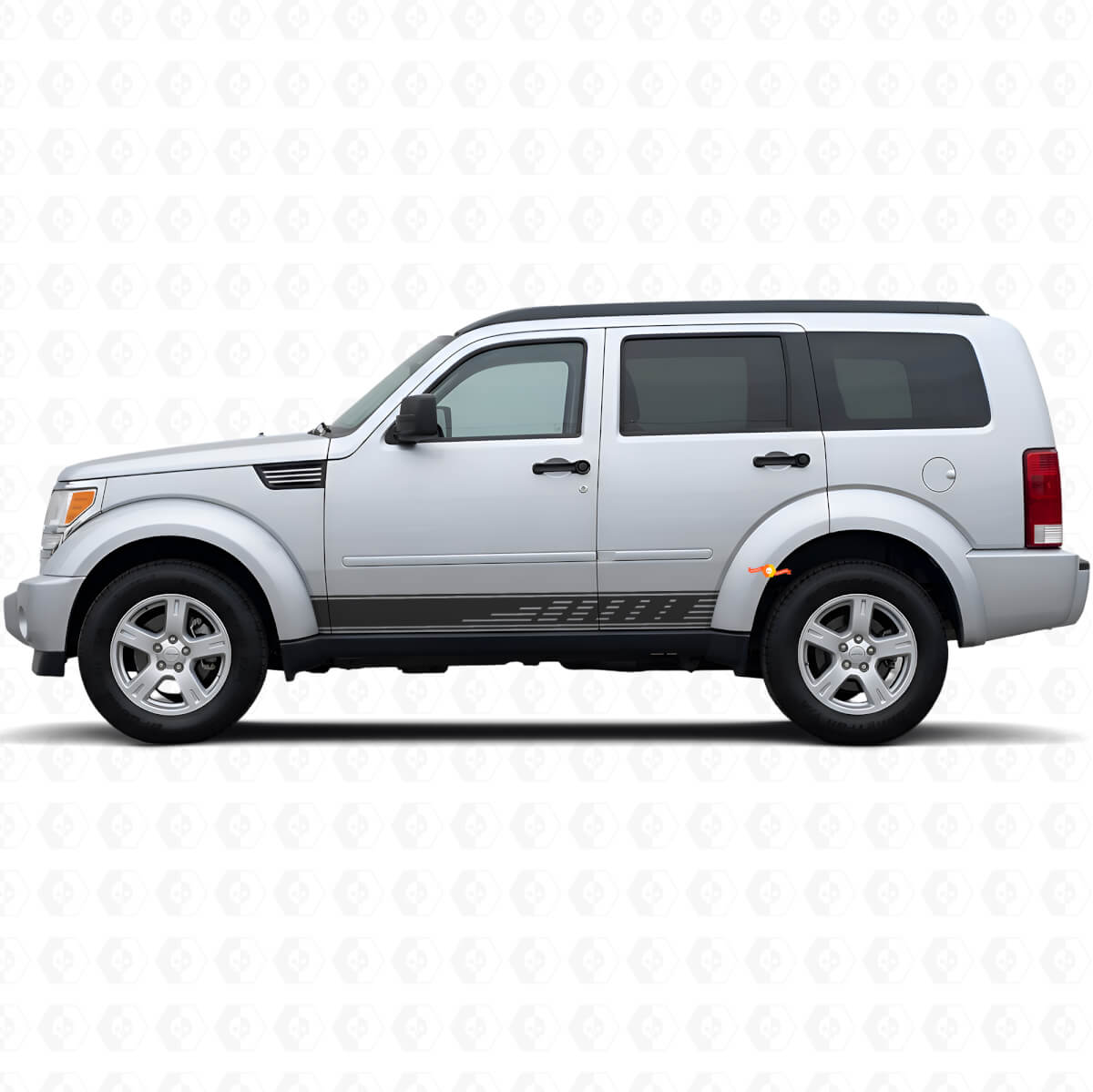 Calcomanía de Vinilo para Paneles Laterales con Rayas Perforadas para Dodge Nitro 2007-2011