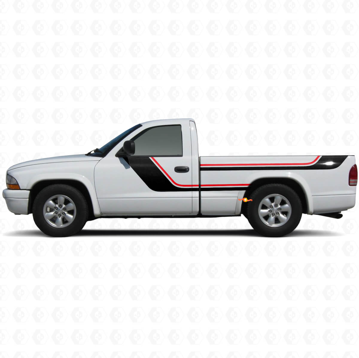 Kit de Vinilo Lateral de Rayas Gemelas para Dodge Dakota 1997-2004