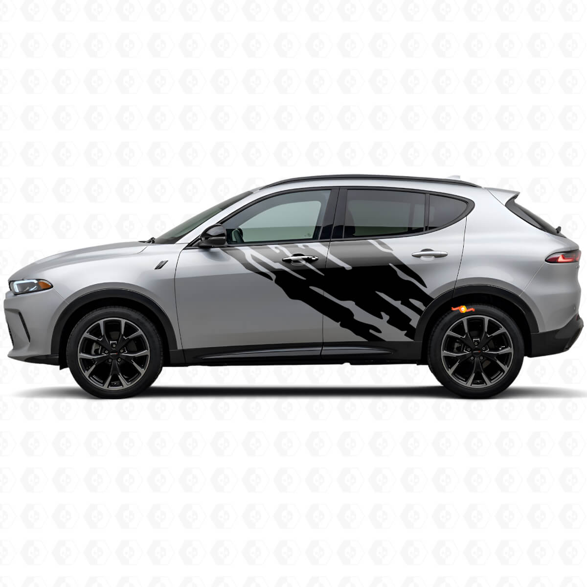 Adhesivo de vinilo gráfico de salpicaduras de barro para la puerta lateral para Dodge Hornet 2023+