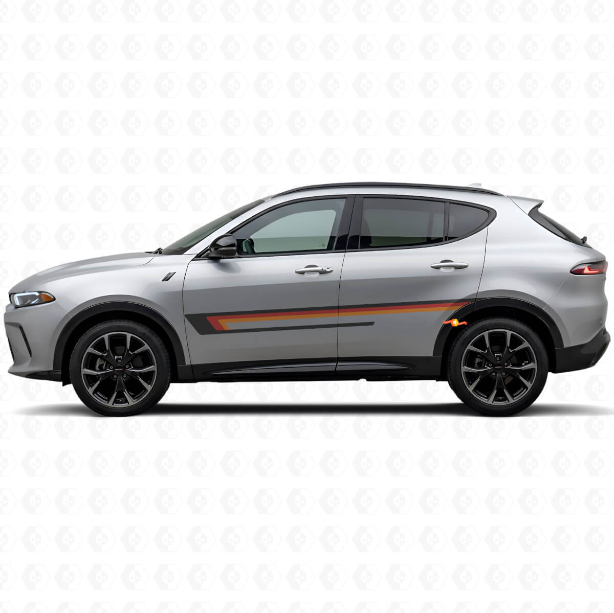 Calcomanía de Vinilo de Triple Raya para Puerta Lateral para Dodge Hornet 2023+