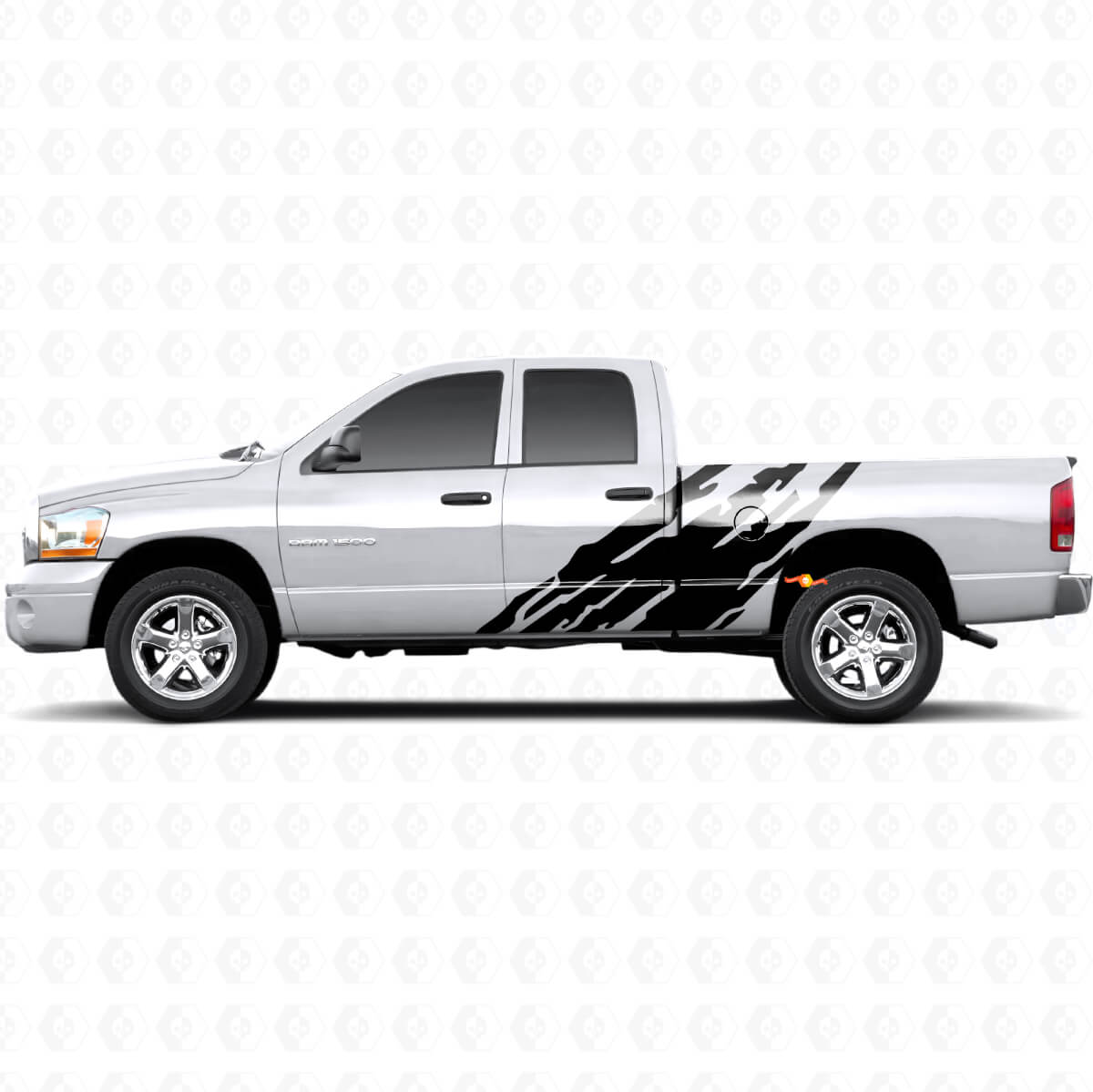 Calcomanía lateral de vinilo con gráfico de salpicadura de barro para Dodge Ram 1500 2002-2008