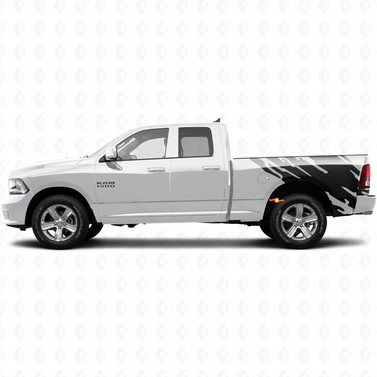 Gráfico de Salpicadura de Barro Vinilo Adhesivo Lateral Trasero para Dodge Ram 1500 2011-2018