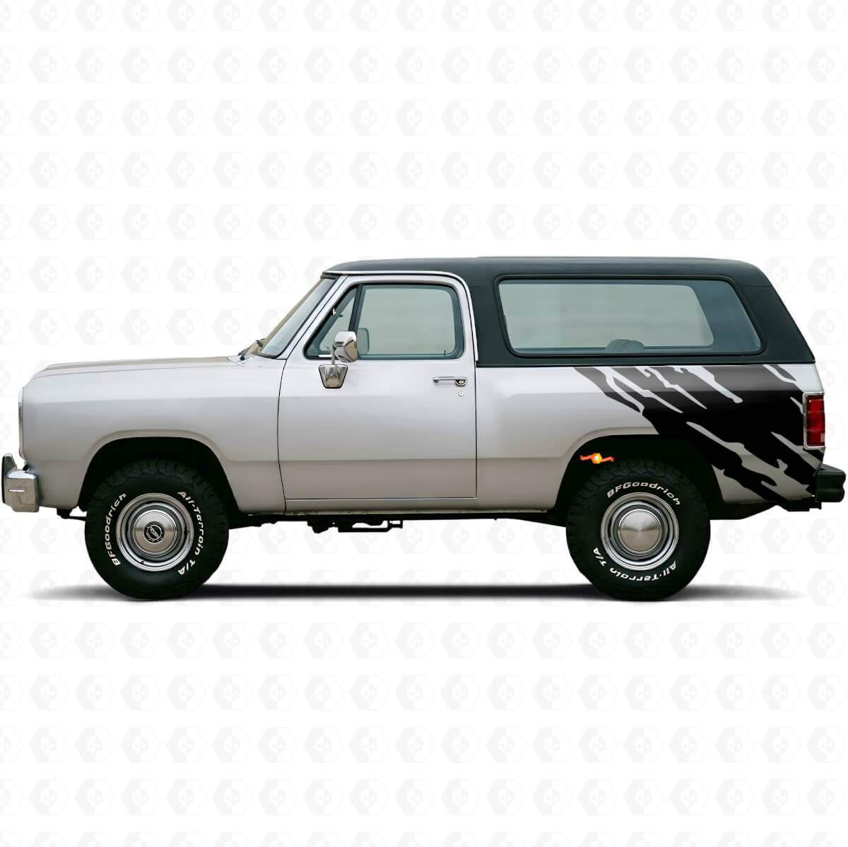 Gráfico de Salpicaduras de Lodo Vinilo Adhesivo Lateral Trasero para Dodge Ramcharger 1974-1993