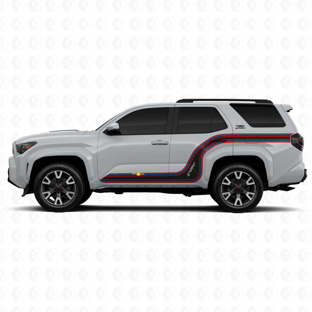 Calcomanías Laterales de Vinilo con Líneas Curvas de Carreras para Toyota 4Runner