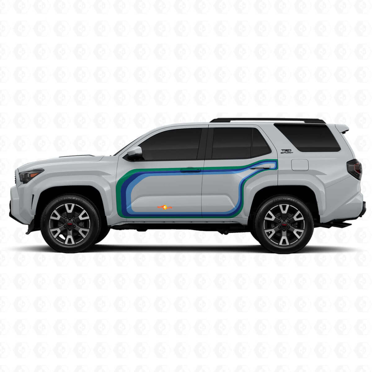 Pegatinas de vinilo gráficas laterales de rayas cerradas para Toyota 4Runner