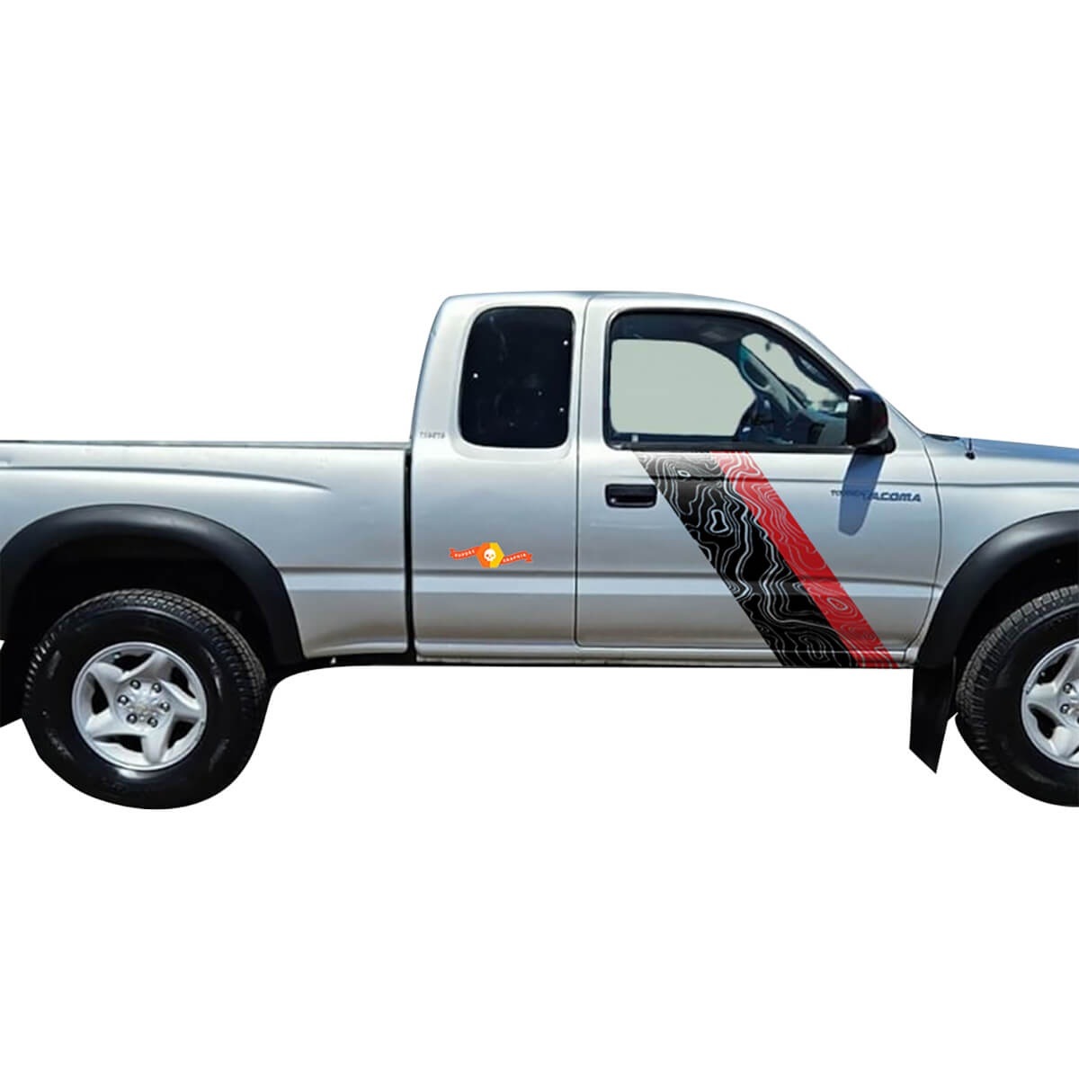 Vinilos Laterales de Rayas Topográficas Gemelas para Toyota Tacoma 1995-2004