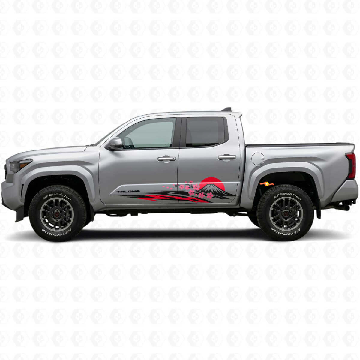 Calcomanía lateral de vinilo gráfica de Sakura japonesa para Toyota Tacoma 2023+