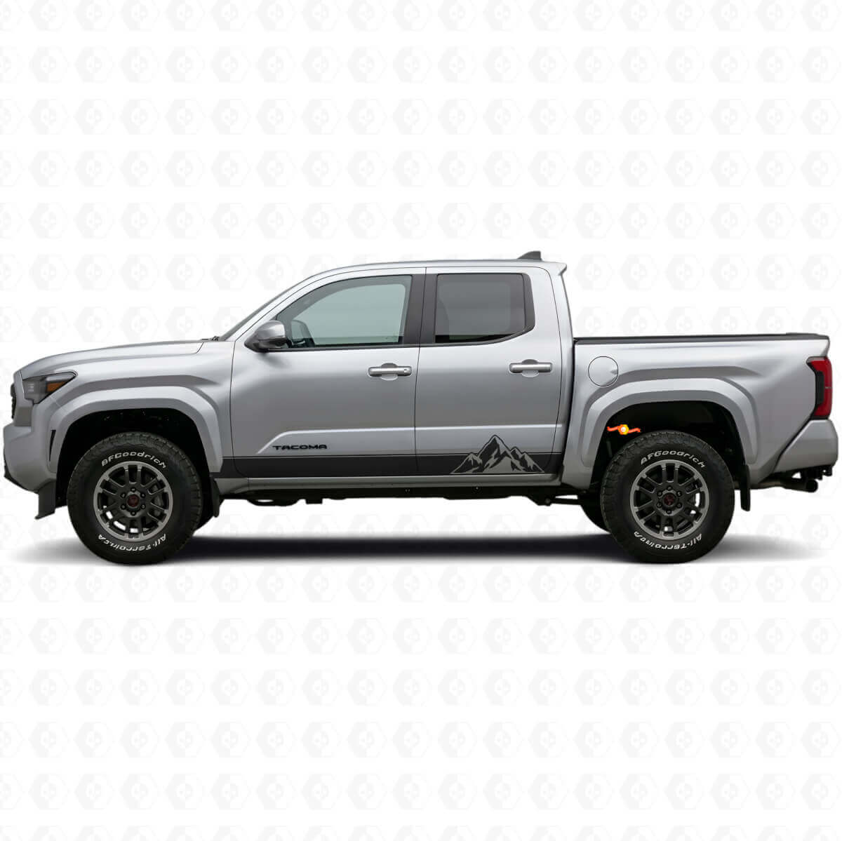 Calcomanía de vinilo con franjas estilo montaña para paneles laterales 2 para Toyota Tacoma 2023+