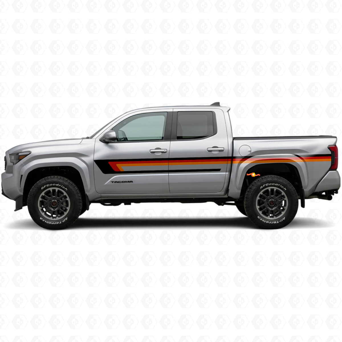 Calcomanía de vinilo de rayas triples para la puerta lateral de Toyota Tacoma 2023+