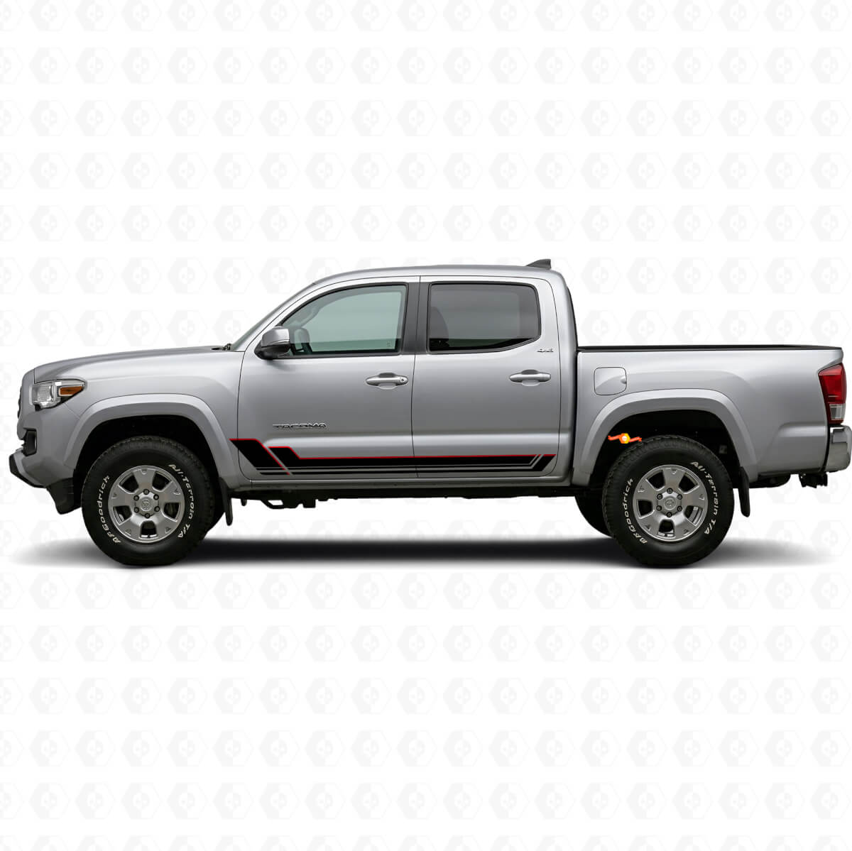 Kit de Calcomanías de Vinilo con Rayas Gemelas para Paneles Laterales para Toyota Tacoma 2015-2023