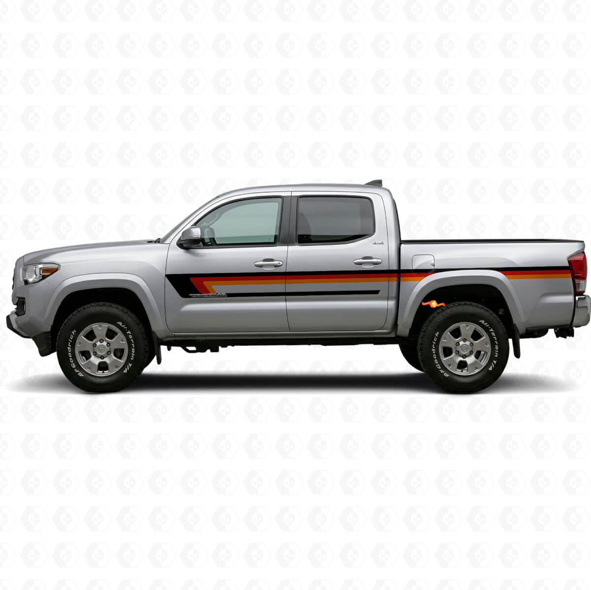 Calcomanía Vinilo de Tiras Triple para Puerta Lateral de Toyota Tacoma 2015-2023