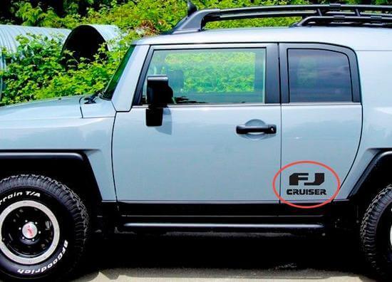 Kit de Calcomanías de Vinilo con Logo FJ Cruiser para Puerta Lateral para Toyota FJ Cruiser