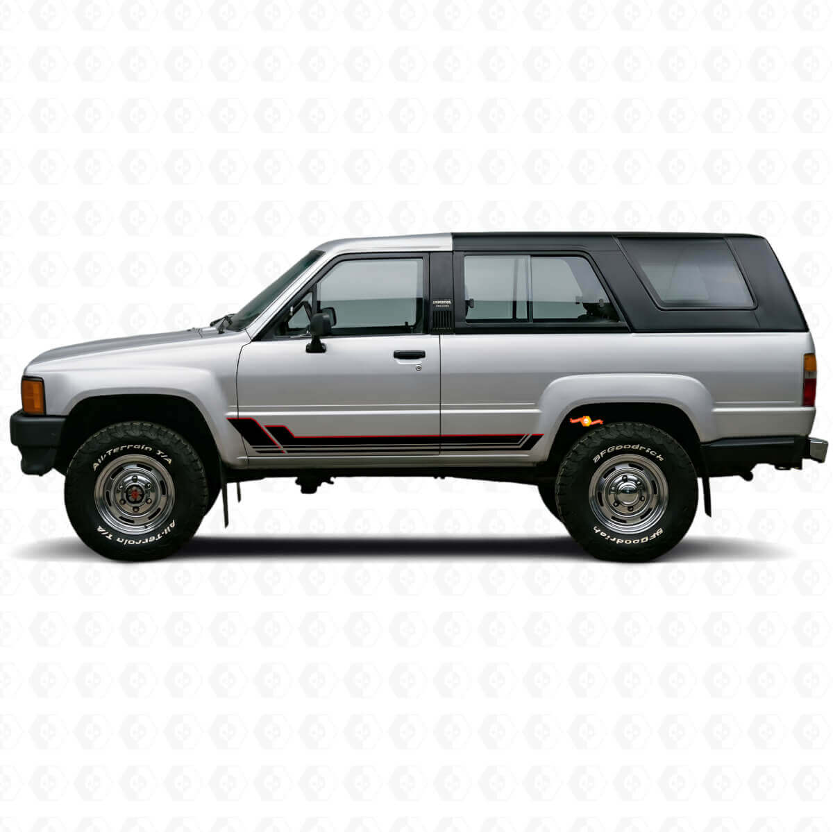 Kit de Calcomanías de Vinilo con Rayas Gemelas para Paneles Laterales de Toyota 4Runner 1984-1989