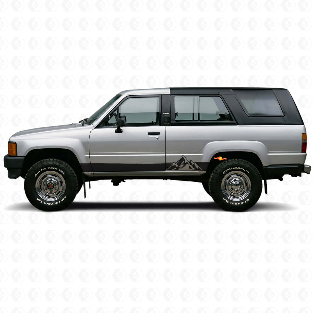 Kit de Calcomanías de Vinilo para Paneles Laterales con Estilo de Rayas de Montañas para Toyota 4Runner 1984-1989