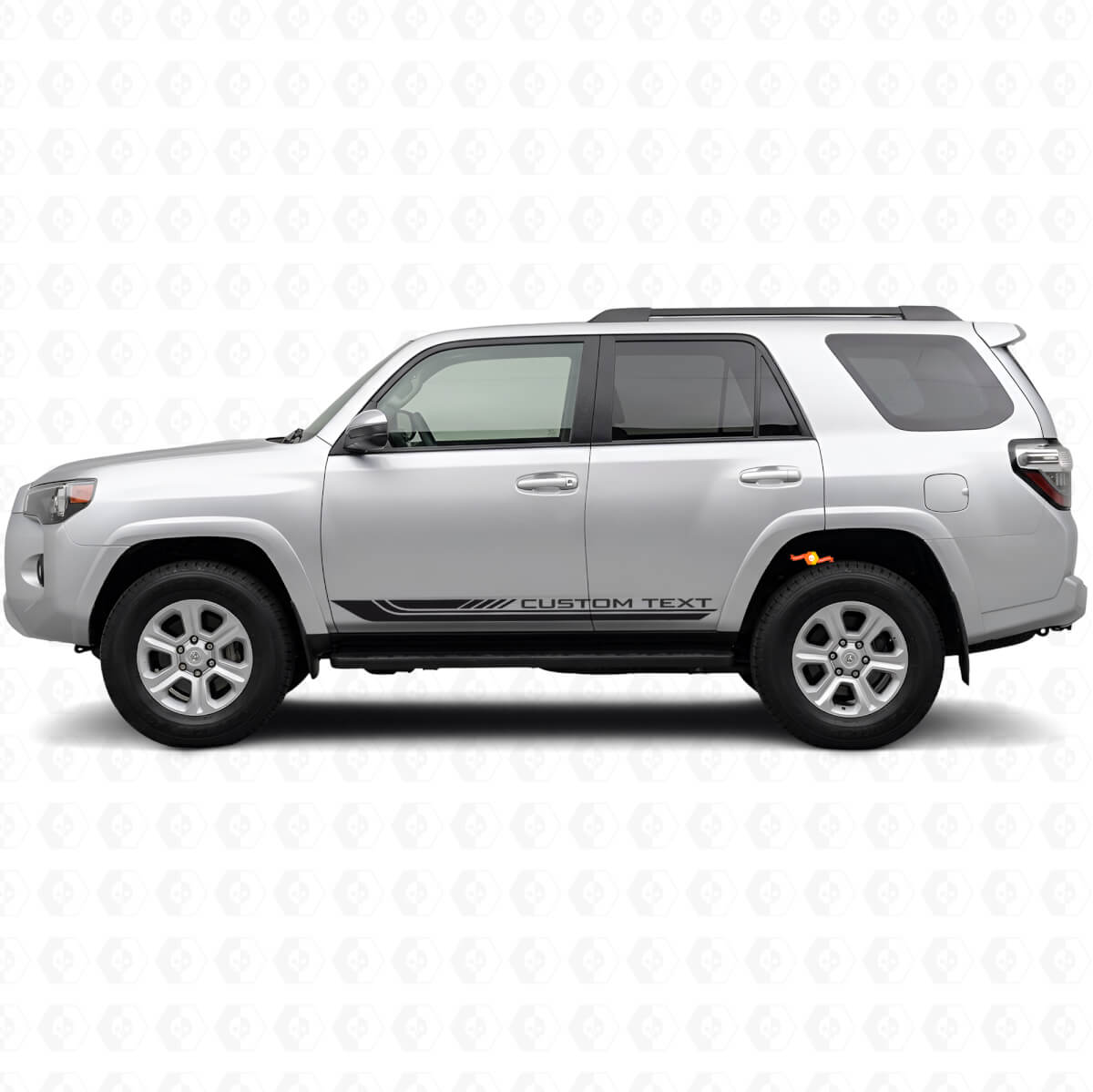 Calcomanía de vinilo con franjas curvas a cuadros para paneles laterales de Toyota 4Runner 2009-2024