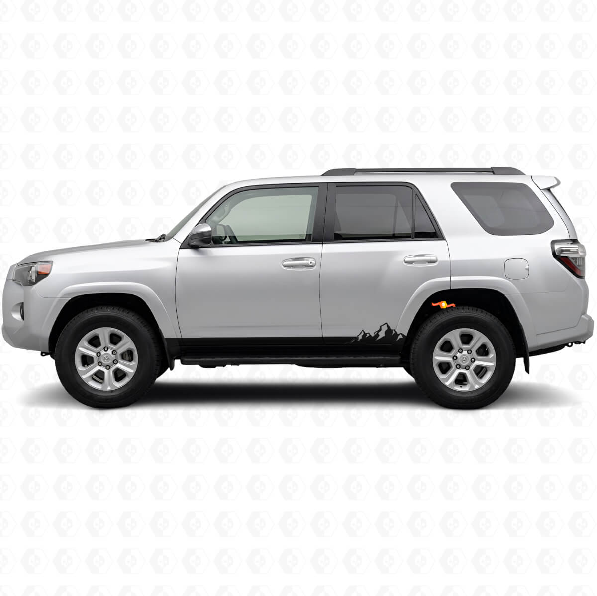 Vinilo Adhesivo de Paneles Laterales con Rayas Finas de Montañas para Toyota 4Runner 2009-2024