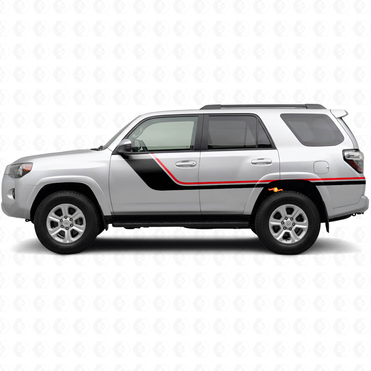 Kit de calcomanías laterales de rayas gemelas para Toyota 4Runner 2009-2024