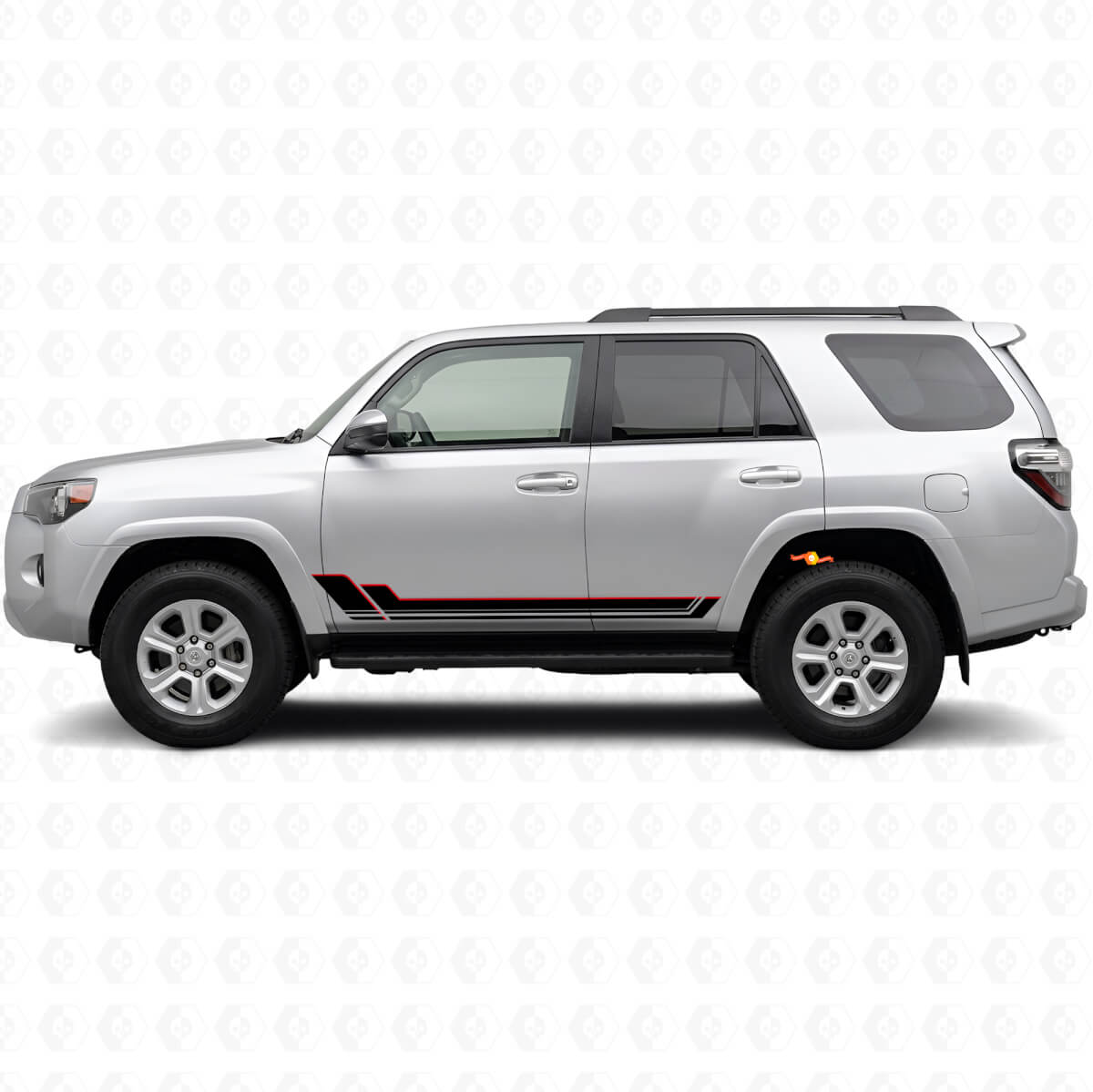 Kit de calcomanías de vinilo de franjas gemelas para paneles laterales para Toyota 4Runner 2009-2024