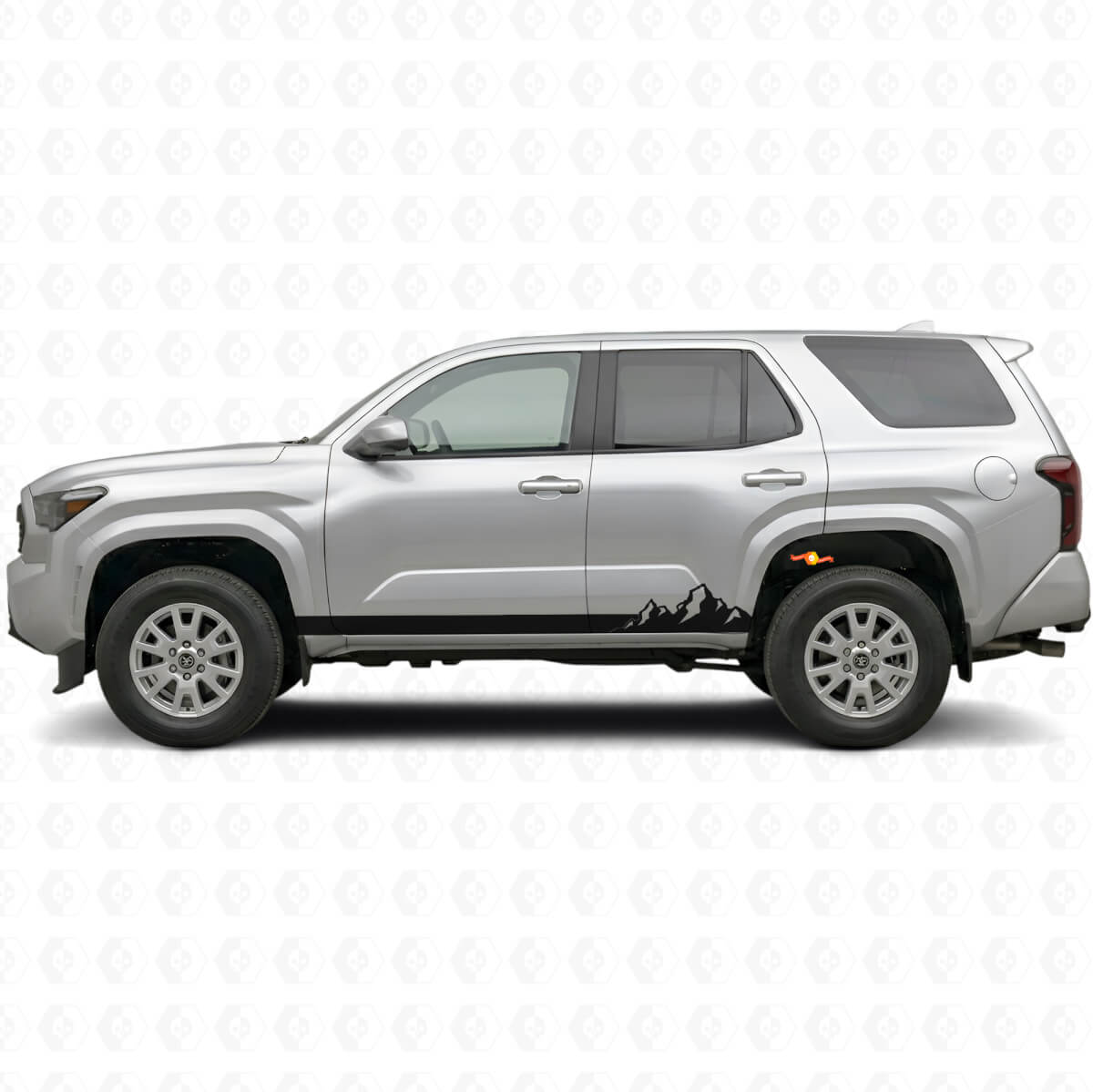 Vinilo Adhesivo para Paneles Laterales con Franjas Finas de Montañas para Toyota 4Runner 2024+
