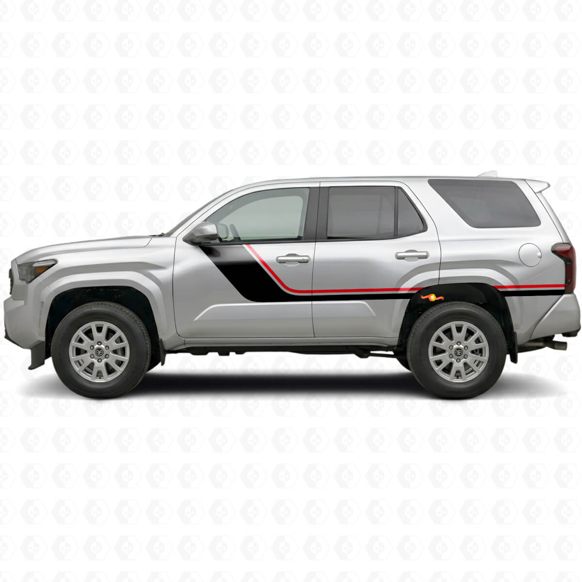 Kit de calcomanías laterales de vinilo con rayas gemelas para Toyota 4Runner 2024+