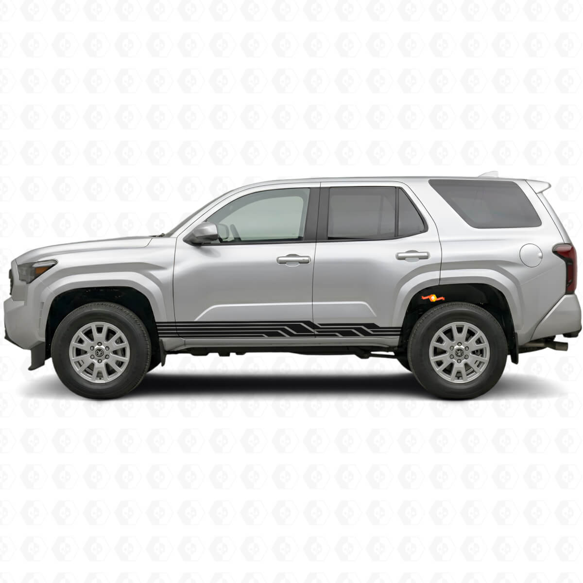 Calcomanía de vinilo para paneles laterales con rayas entrelazadas para Toyota 4Runner 2024+