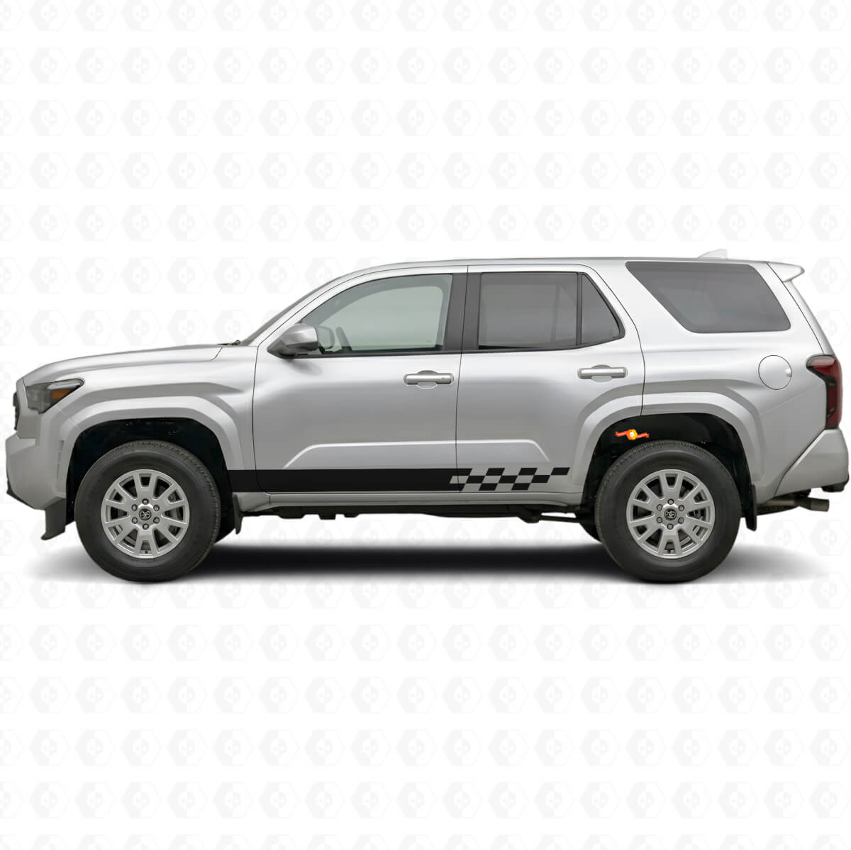 Calcomanía de Vinilo para Panel Lateral con Rayas a Cuadros para Toyota 4Runner 2024+
