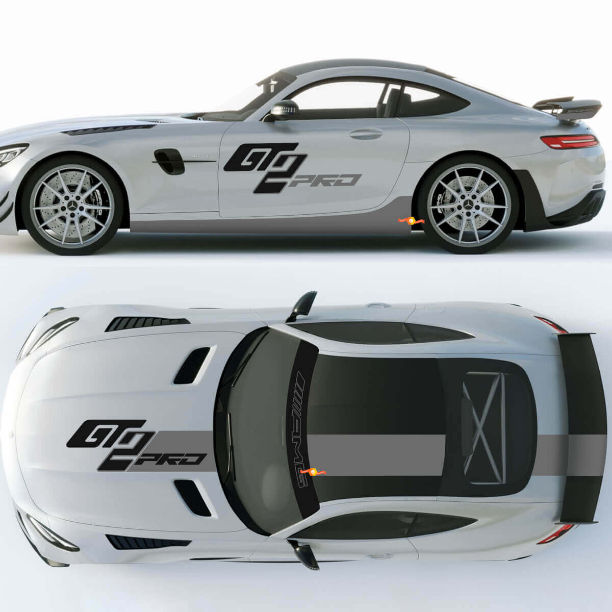 Kit de Calcomanías de Vinilo para Capó, Techo y Maletero Racing GT2 Pro para Mercedes AMG GT