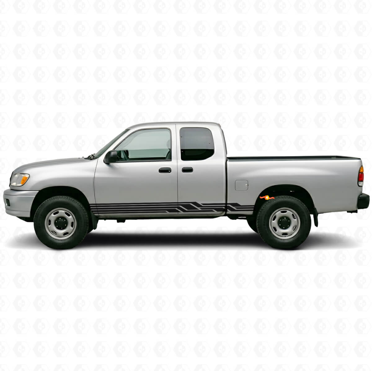 Vinilo adhesivo para paneles laterales con rayas entrelazadas para Toyota Tundra 1999-2006