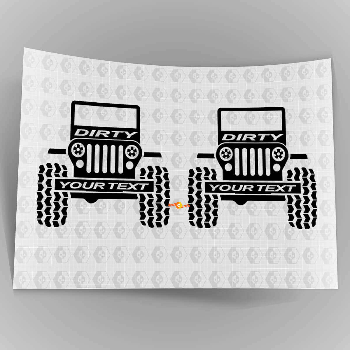 Juego de calcomanías de vinilo personalizadas estilo huella de neumático sucio para Jeep Wrangler