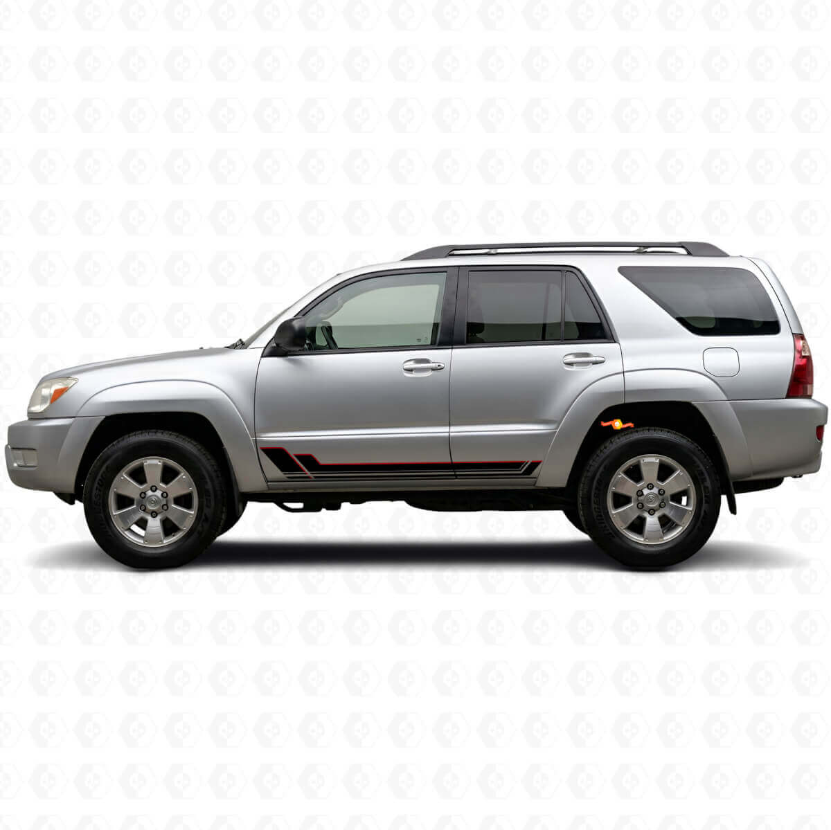 Kit de Calcomanías de Vinilo con Rayas Gemelas para Paneles Laterales para Toyota 4Runner 2002-2009