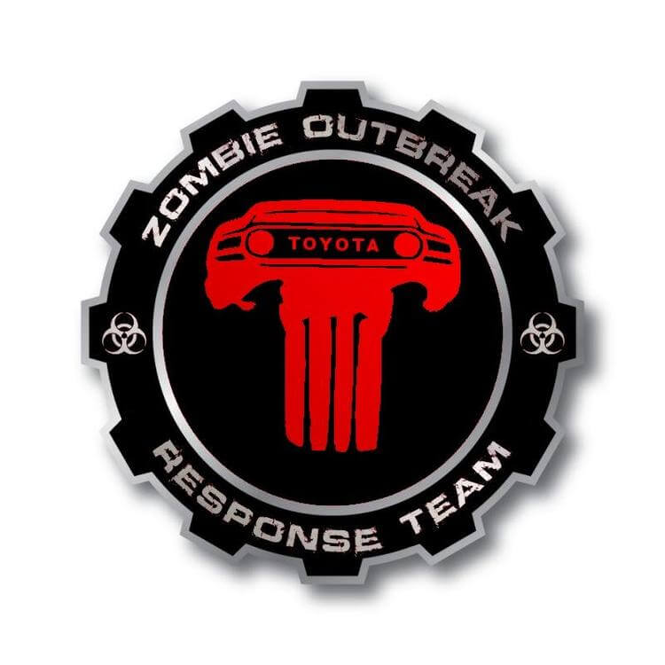 PAR ZOMBIE OUTBREAK RESPONSE TEAM Toyota FJ Cruiser pegatinas de vinilo laterales calcomanías