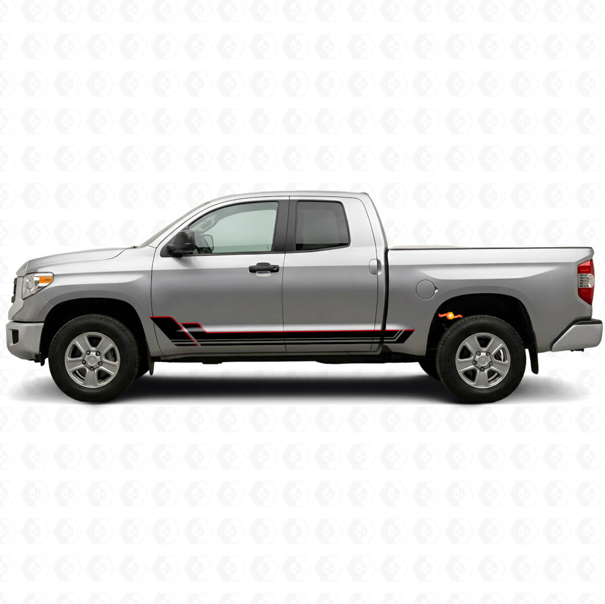 Kit de Calcomanías de Vinilo de Paneles Laterales con Rayas Gemelas para Toyota Tundra 2007-2021