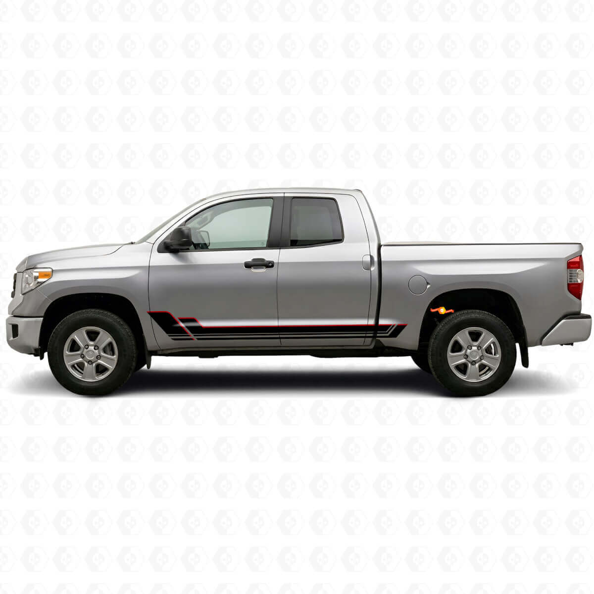 Kit de Calcomanías de Vinilo de Paneles Laterales con Rayas Gemelas para Toyota Tundra 2007-2021