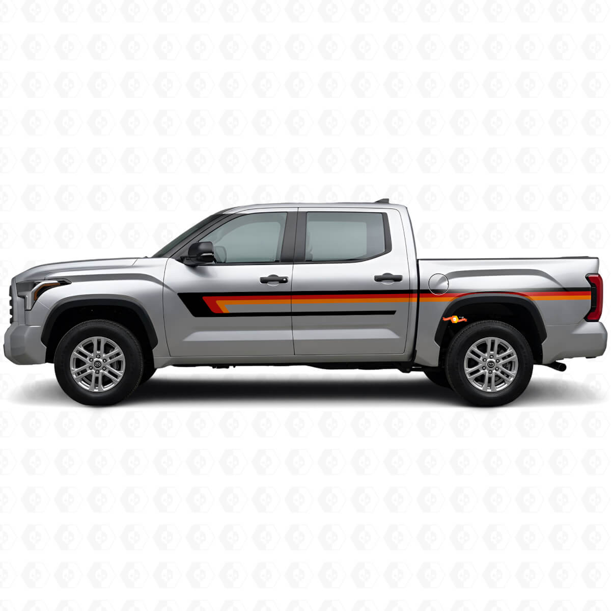 Calcomanía de vinilo de tres rayas para la puerta lateral para Toyota Tundra 2022+