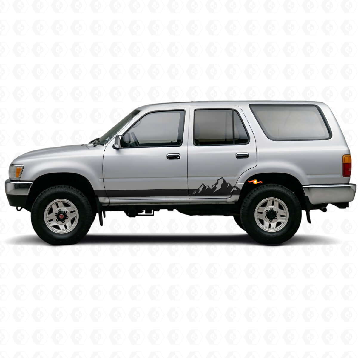 Vinilo Adhesivo para Paneles Laterales con Rayas Finas y Montañas para Toyota 4Runner 1989-1995