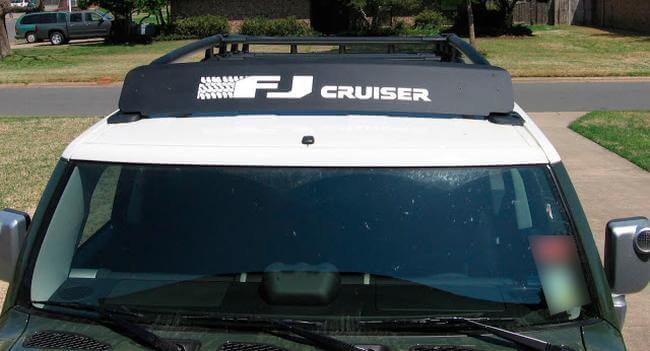 Calcomanía Deflectora de Viento para Portaequipajes de Techo del Toyota FJ Cruiser