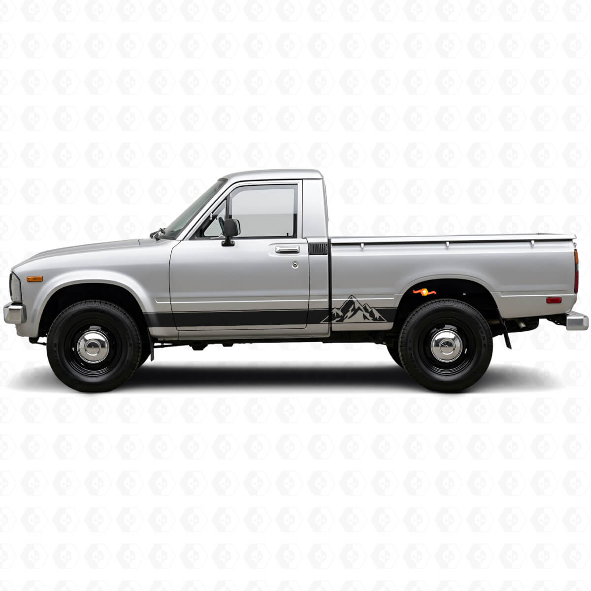Kit de Calcomanías de Vinilo con Rayas Estilo Montañas para Paneles Laterales de Toyota Hilux 1978-1983