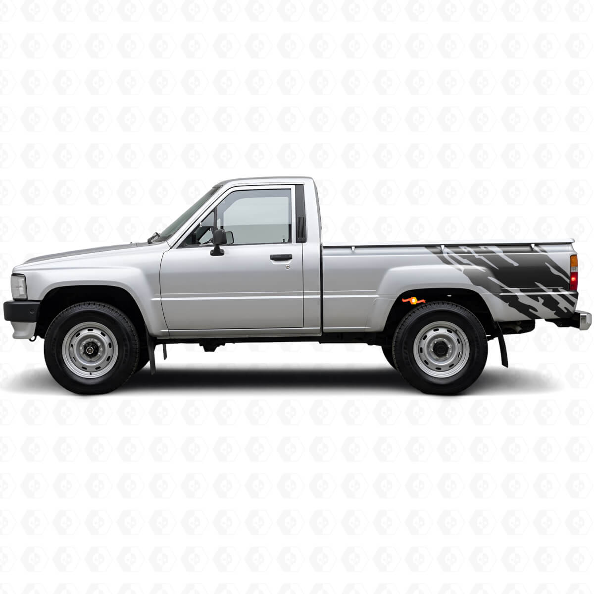 Calcomanía de Vinilo Gráfico de Salpicaduras de Barro para el Lateral Trasero Toyota Hilux 1983-1988