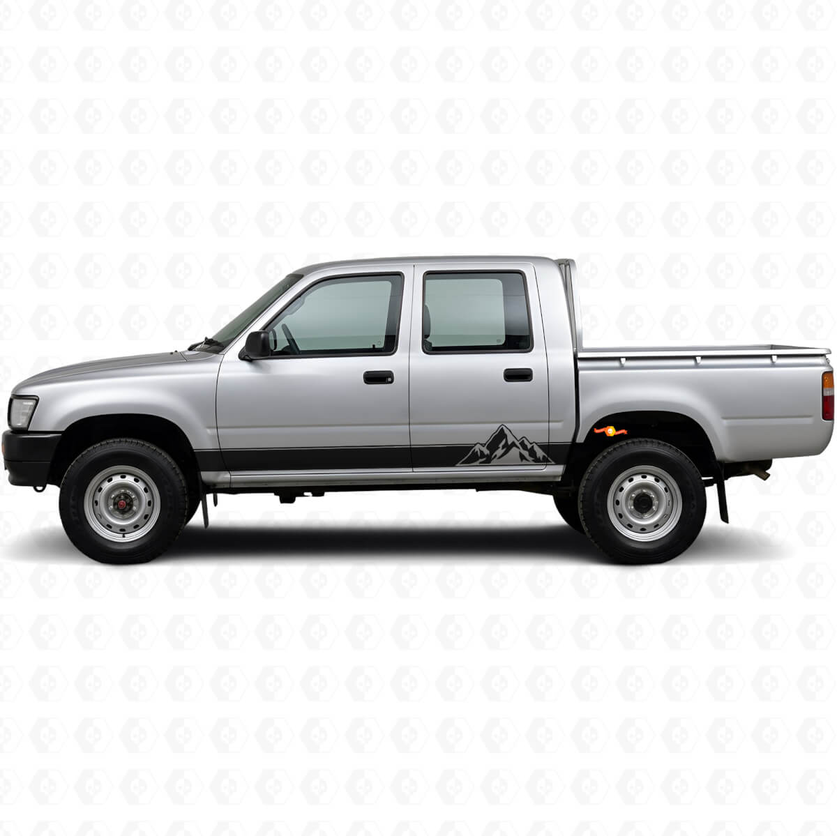 Kit de Calcomanías de Vinilo de Tiras Estilo Montañas para Panel Laterales de Toyota Hilux 1988-1997
