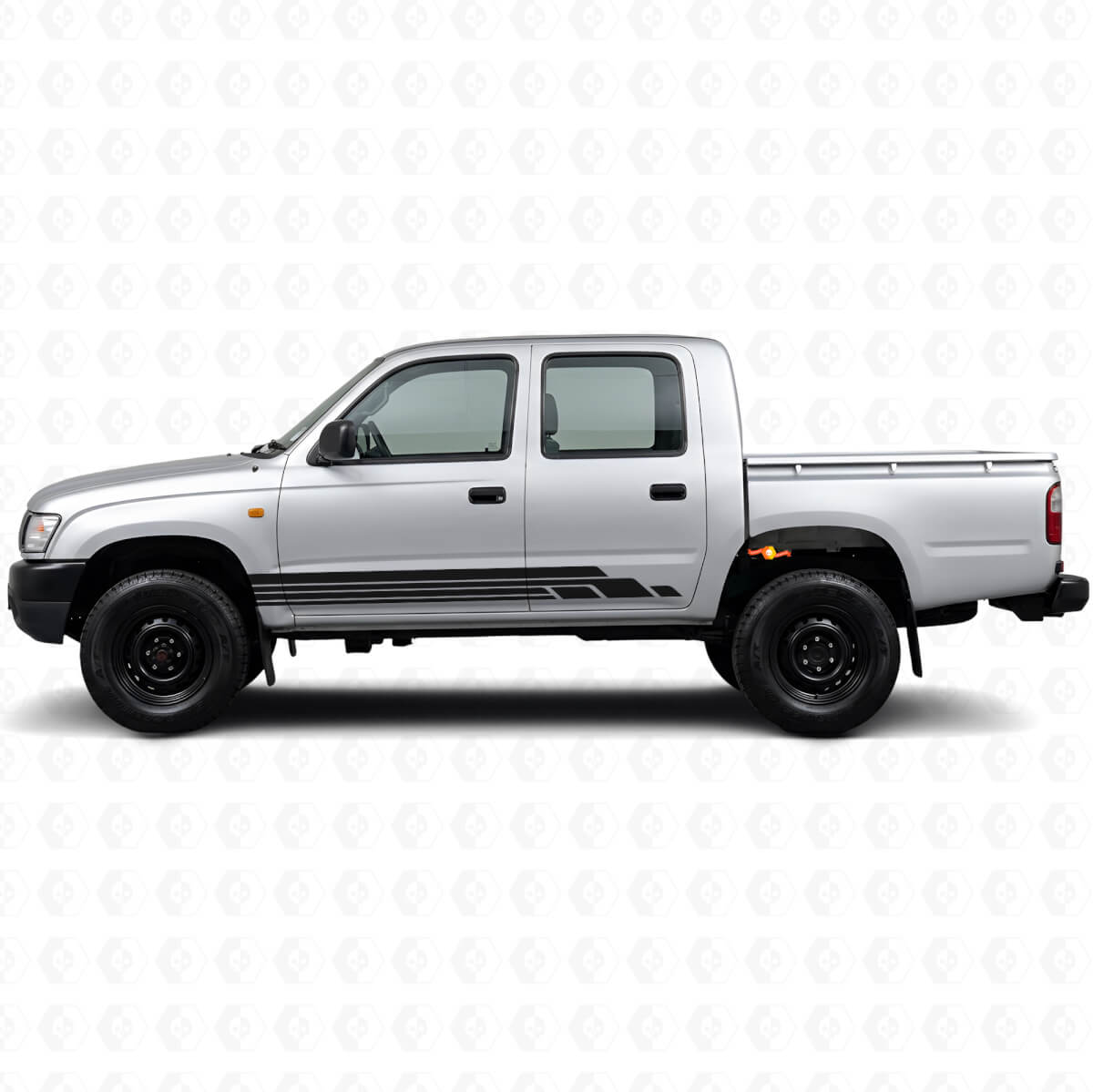 Kit de Calcomanías de Vinilo con Rayas Curvas para Paneles Laterales para Toyota Hilux 1997-2004