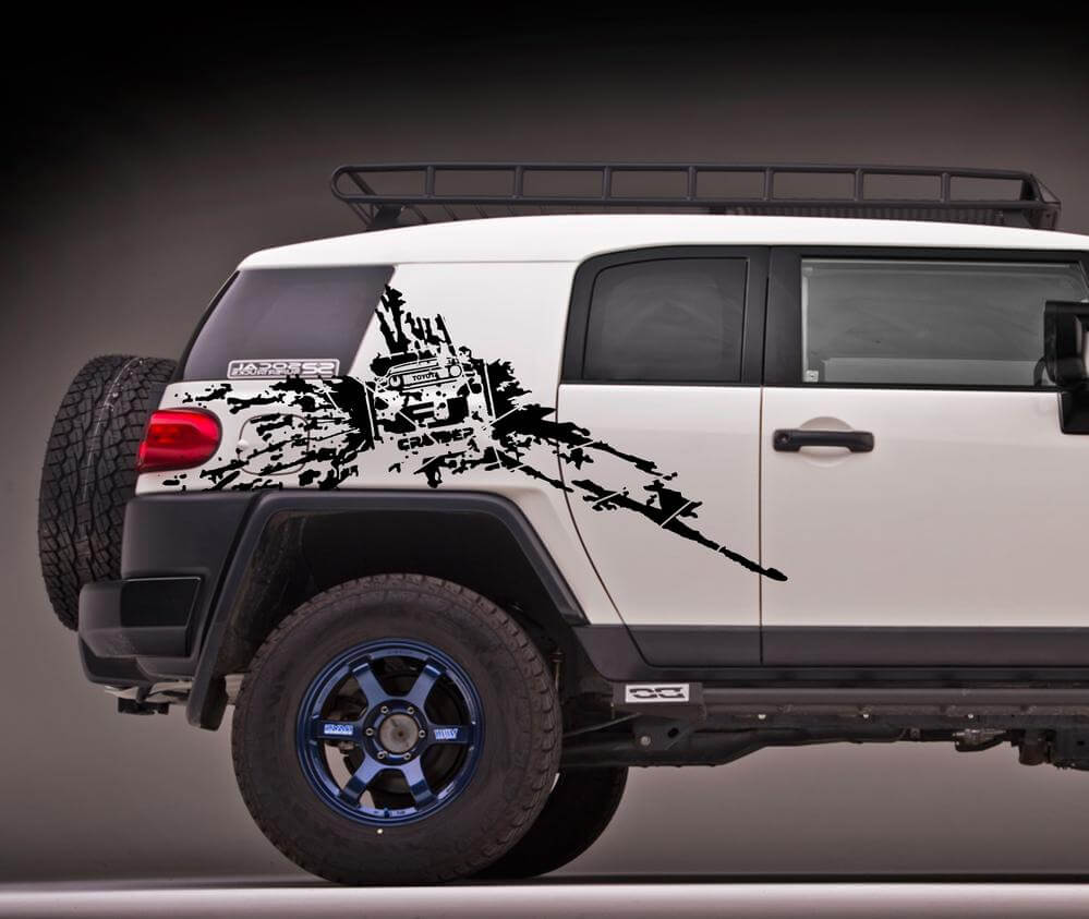 Kit de calcomanías de vinilo para salpicaduras traseras laterales para Toyota FJ Cruiser